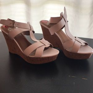 White Strappy Wedges